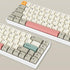 PBT Keycaps 60 Percent Dye-Sub XDA 134 Retro Keycap Set for Cherry MX Gateron Kailh Switches, Gaming Mechanical Keyboard