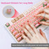 WANTHER (70 Raised Keyboard Stickers for Long Nails with Letters - Heart-Shaped Antistatic Silicone Protective Cover