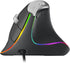 Nulea M504 Wired Vertical Mouse, USB Ergonomic Optical Mouse with 4 Adjustable DPI, Grey