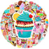 ZESHENGBD 50Pcs Ice Cream Cone Stickers Waterproof Vinyl Decals for Adult Teen Kids Cup Water Bottles Laptop Luggage
