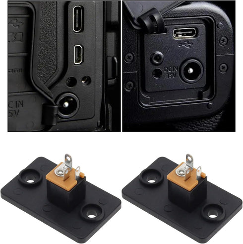 Micro Traders 5 5.5mmx2.1mm Pairs Male Jack & Female Socket Panel Mount Barrel Jack Plug DC Socket Plug for Recorders