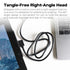 2-in-1 3A/5.0 (3ft, MP Mobile Pixels Cable, Laptop Monitor Cable, Right Angle USB A/C Cables, Gbps Durable, Flexible