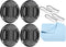 PATIKIL 4 Pack Camera Lens Cap, Center Pinch Front Lens Cover with Cap String/Microfiber Cleaning Cloth for 82mm
