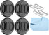 PATIKIL 4 Pack Camera Lens Cap, Center Pinch Front Lens Cover with Cap String/Microfiber Cleaning Cloth for 82mm