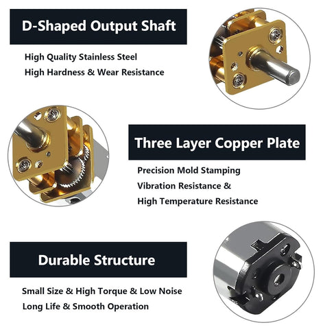 N20 3mm (12V 600RPM) Gear Motor High Torque Speed Reduction Motor Shaft Mini DC Motor Metal Gearwheel Micro Electric
