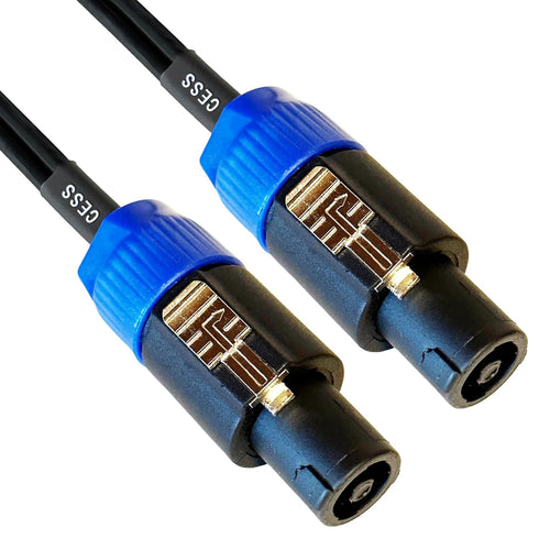 CESS-276-6f Braided-Type Pin Banana Plug to Speakon Speaker Cable, 12 Gauge Wires (6 Feet)