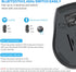 E-YOOSO Bluetooth Wireless Mouse, Bluetooth 5.0 & 3.0, 2.4GHz Ergonomic Optical Mouse with USB Nano Receiver, 5