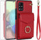 Asuwish Wallet Case for Samsung Galaxy A71 5G with Tempered Glass Screen Protector, RFID Blocking, Ring Stand, Credit