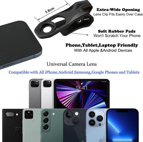 ALILUSSO 75mm 16 15 14 13 Macro Lens for iPhone Pro Max Samsung Moto TCL Android Phone,Detail Camera Lens