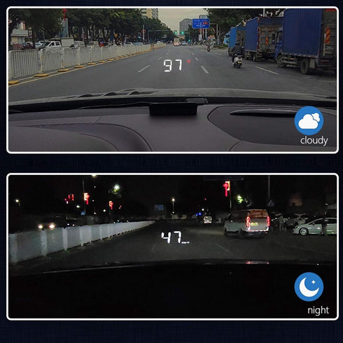 OBD2 HUD Head Up Display, Car HUD Speedometer Display, Multifunction Gauge Alarm, Fatigue Driving Reminder