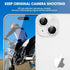 Xfilm 9H Hardness Camera Lens Protector for iPhone 15/15 Plus - Stylish Silver Diamond, Scratchproof & Case Friendly.