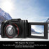 Portable Digital Video Camera Camcorder, 16MP 16X 1080P with 2.4 Inch 180 Degree Flip Screen for Beginners