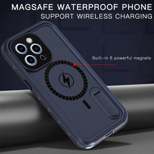 iPhone 13 Pro Max Waterproof Case, Full Body Rugged Case with Built-in Screen Protector, Military Grade Shockproof