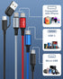 seynli (3-Pack) 6-in-1 Multi Charging Cable 6ft, Charging Cables for Multiple Devices, Compatible with iPhone, USB-C,
