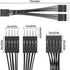 FdcLixuvol 2-Pack 9 1 2 Reset PC Power Switch Splitter, Pin Motherboard Jumper Splitter Female to Male for Power SW