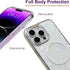 iPhone 15 Pro Case Compatible with MagSafe, Cute Magnetic Hard Back Shockproof Phone Case - White Pearl Tort