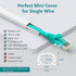 One Cord Cover Wall - 153in Mini Wire Hider, Wire Cover for Hiding Speaker Wire, Baby Monitor Cord - Paintable Wire Channel for Cable Concealer, 9X L17in W0.5in H0.35in, CMR05 White