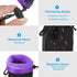 PATIKIL Camera Lens Bag, 3.5" IDx9.8 H Drawstring Lens Pouch with Thick Neoprene, Lens Case for DSLR, Black, Purple