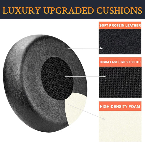 SOULWIT Earpads Replacement for Jabra Evolve 75 (75UC 75MS 75SE) Bluetooth Headset, High-Density Noise Isolation Foam