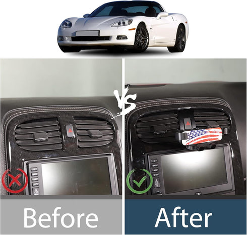 Lcojicep Car Phone Holder Compatible with Corvette C6 2005-2013, Phone Mount Accessories for All Mobile Phones