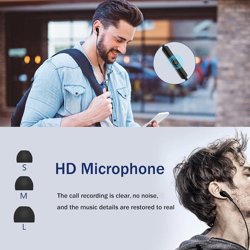 USB C Headphones for iPhone 15 Pro Max, iPad Pro, Samsung Galaxy S24 Ultra, Wired Earbuds with Microphone