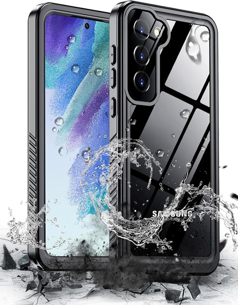 Hualele for Samsung Galaxy S21 FE Case, Waterproof with Built-in Lens & Screen Protector, Rugged Military Grade