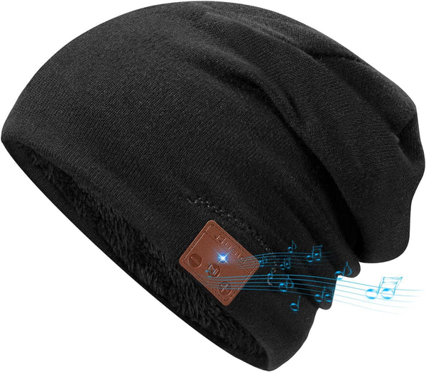 2023 Bluetooth Beanie, Wireless Headphones, Stylish Bluetooth Hat with HD Stereo Sound, Built-in Mic, Tech Gifts