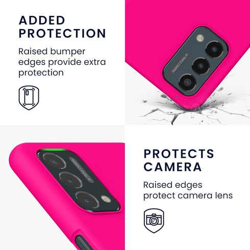 kwmobile TPU Silicone Case for OnePlus Nord N200 5G, Soft Finish Phone Cover (Neon Pink)