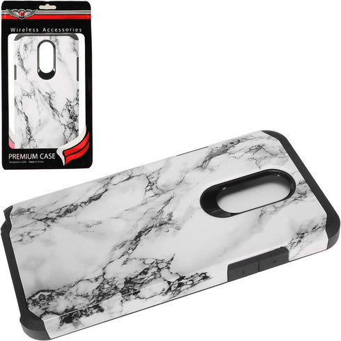 Z-GEN Hybrid Image Phone Case + Tempered Glass Screen Protector for LG Stylo 5 (2019), Stylo 5X, Stylo5+ Plus, AD1