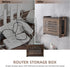 BEARUT 14.9 9.8 5.4 Wooden Router Shelf Wall Mount WiFi Router Storage Box Modem Cable Router Cover Organized Power