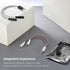 DUKABEL 2PACK Knitted 3.5mm Audio Splitter TRS 3-Pole Aux Headphone Splitter Cable for Speakers Earphones - Zebra White