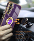 Dretal Galaxy A15 5G Case - Slim TPU, Screen Protector, 360° Rotatable Ring Holder, Magnetic Kickstand, Deep Purple.