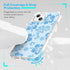 Blue Hibiscus Phone Case Compatible with iPhone 13 6.1 Inch - Shockproof Protective TPU Clear Cute Blue Flower iPhone Case Designed for iPhone 13 Case for Men Girls Women Boys