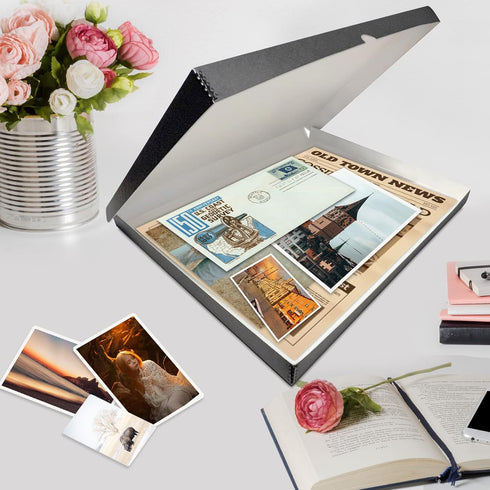 Lineco Archival Folio Storage Boxboard, Acid-Free with Metal Edges for Organizing Photos and Crafts