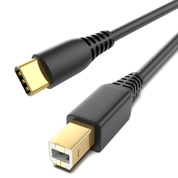 ULIFTUS USB-B to USB-C Printer Cable, 6.6FT Gold-Plated USB Type B to Type