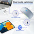 Wireless Bluetooth Mouse for iPad/MacBook Pro/Air/Laptop/PC, Rechargeable Silent Portable Slim (LED/Silver)