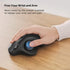 Nulea M501 Wireless Trackball Mouse, Rechargeable Ergonomic, Easy Thumb Control, 3 Device Connection