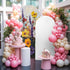 Jnbasdffb 6.6 Vintage Wildflowers Wedding Arch Cover, Stretchy Spandex Arch Backdrop Stand Covers FT, Oil Painted