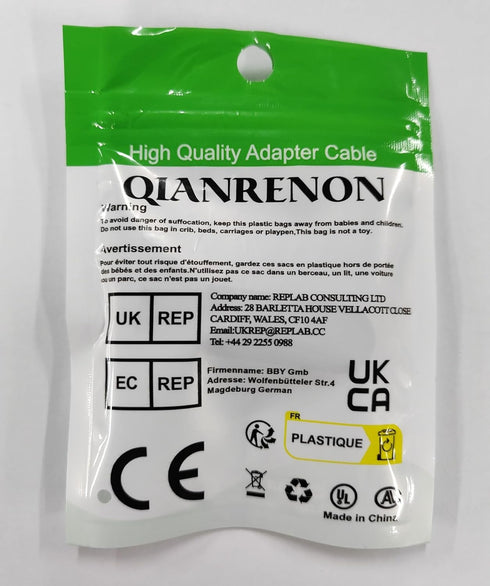 QIANRENON USB C to Micro USB 90° Angle Charging Data Connector, Right Angle Adapter for Phone and Camera