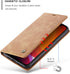 SINIANL iPhone 11 Leather Case, Book Folding Flip Case with Kickstand, Brown Protective Cover