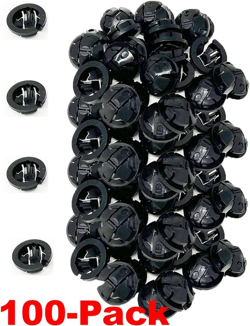 iMBAPrice NM95-100 (100-Pack) Black Button Push-In NM Cable Connector, 3/4 Trade Size, Fits 3/4-Inch Knock Outs, Black by iMBAPrice