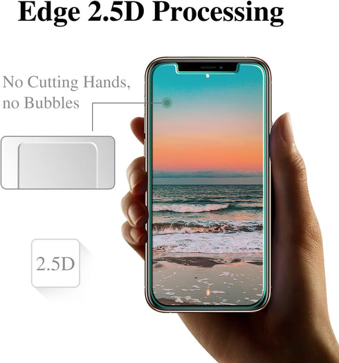 Pokolan 3-Pack Tempered Glass Screen Protector for iPhone 11 Pro, XS, X - 9H Hardness, Easy Install, Bubble-Free