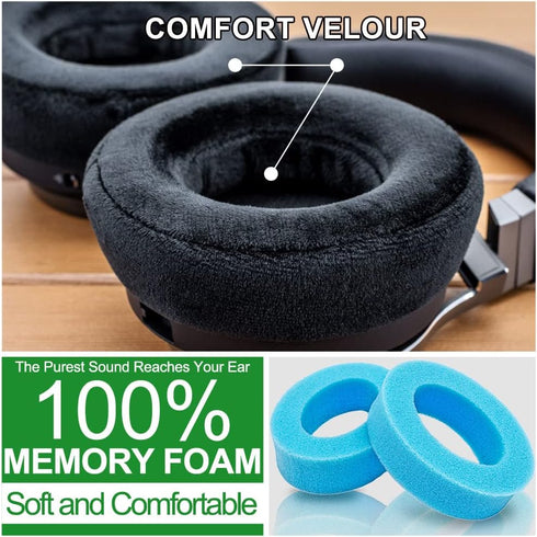 Virtuoso XT Earpads with Microphone Foam, Thicker Memory Foam Replacement Ear Cushion, Compatible with Virtuoso RGB