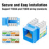 iwillink 50-Pack 10Gbps Cat6 Keystone Jack and Punch-Down Stand - RJ45 Ethernet Keystone Jacks, 90-Degree UTP Modular