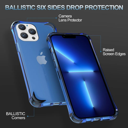 BALLISTIC Protective Case for iPhone 13 Pro (ONLY) - Shockproof with Camera Lens Protector, 6.1 inch 2021, Blue