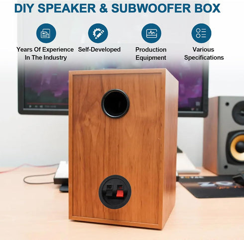 UBANU 2 Pack Speaker Box Terminal Cup, Round Spring Subwoofer Box Terminals Binding Post Wire Connector for Car Speaker
