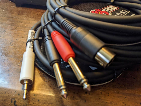 Dual 1/4" Mono (Male) Cable, 6 Feet by Pig Hog PD-21406