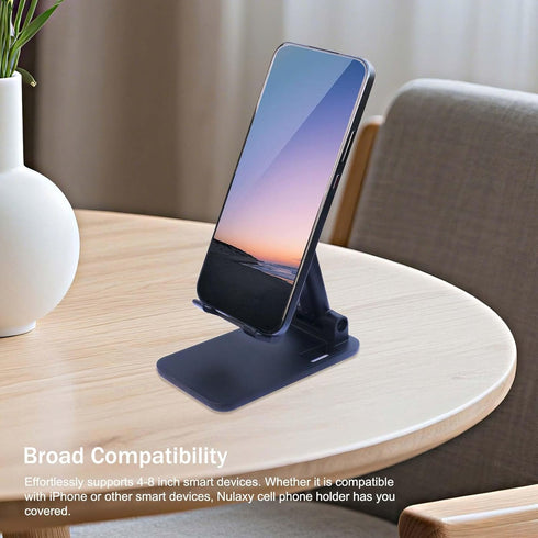 POHFP 3 4-10 Inches Pcs Cell Phone Stand,Fully Foldable and Angle Height Adjustable with Silicon Pad Cell Phone Holder