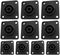 CESS Speaker Jack Twist Lock 4 Pole Square (Rectangle) - Speakon Female Socket Panel/Chassis Mount (10 Pack)