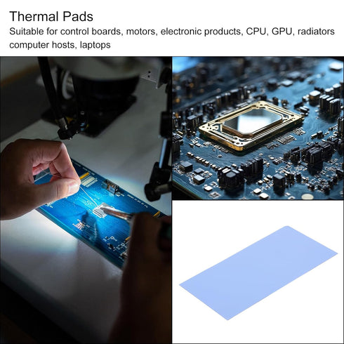 MECCANIXITY Thermal Pad 3.6W/m.K, High Temperature Resistant Silicone Cooling Pads 180x90x1mm for Laptop Radiator, Blue